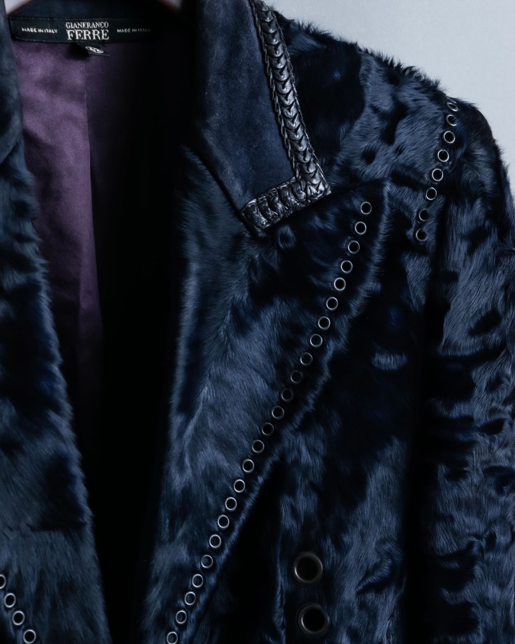 "GIANFRANCO FERRE" Swakara leather tailored jacket