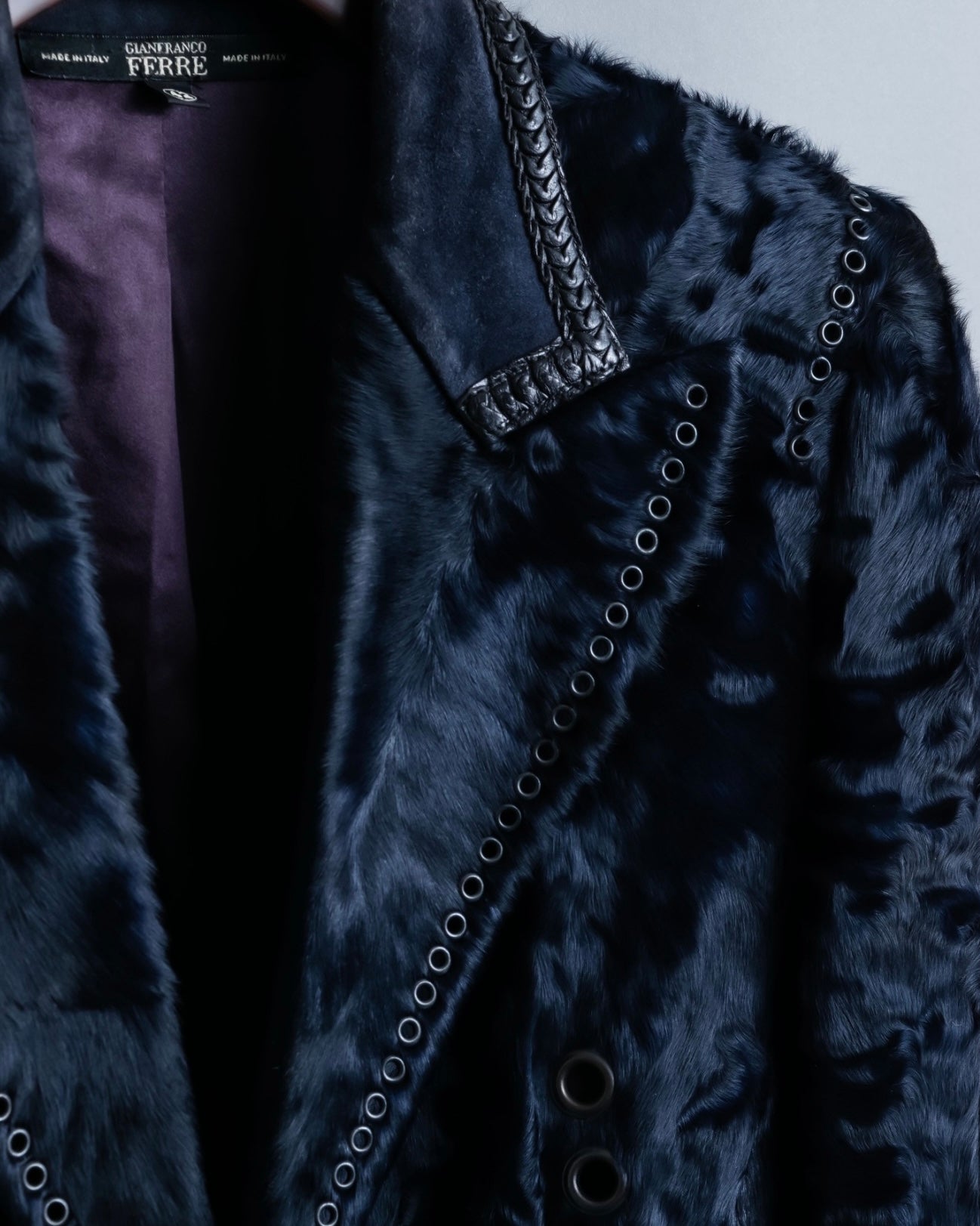 "GIANFRANCO FERRE" Swakara leather tailored jacket