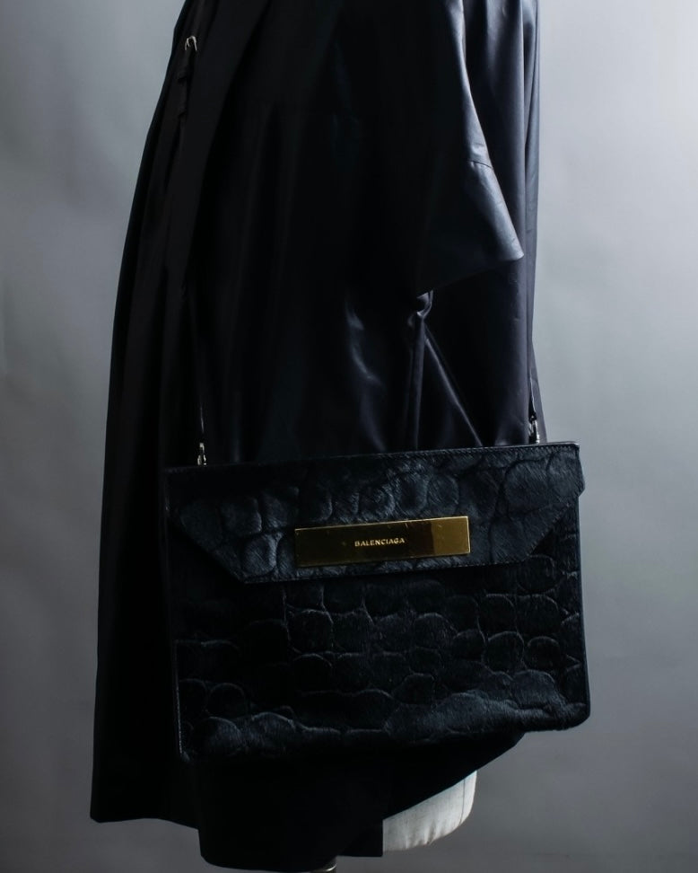 "BALENCIAGA" Haracofur leather shoulder bag