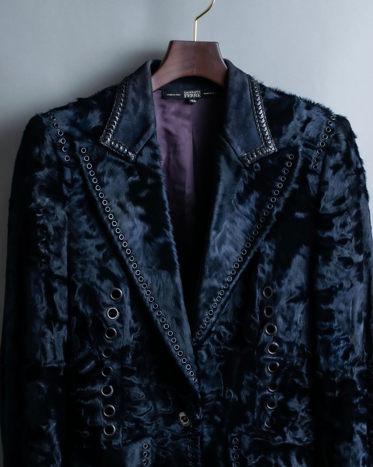 "GIANFRANCO FERRE" Swakara leather tailored jacket