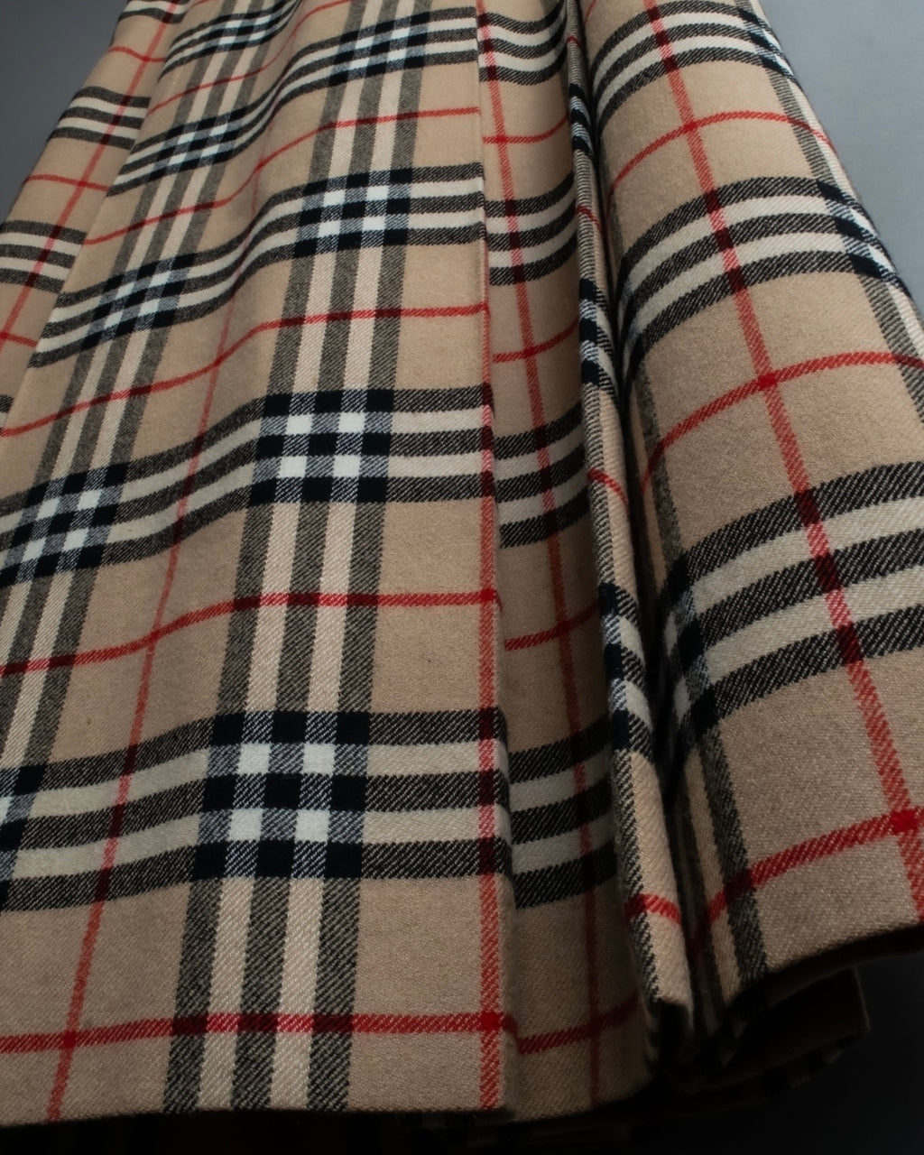 "Burberry's (70-80's)" Nova check side zip pleated skirt