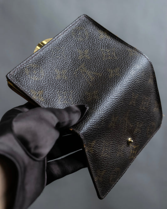 “Louis Vuitton” gold attachment designed monogram wallet