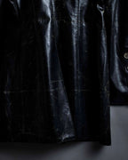 "STEFANO MORTARI" Archive leather crack design jacket
