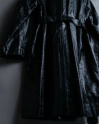 "tricot Comme des Garçons" Archive leather trench coat