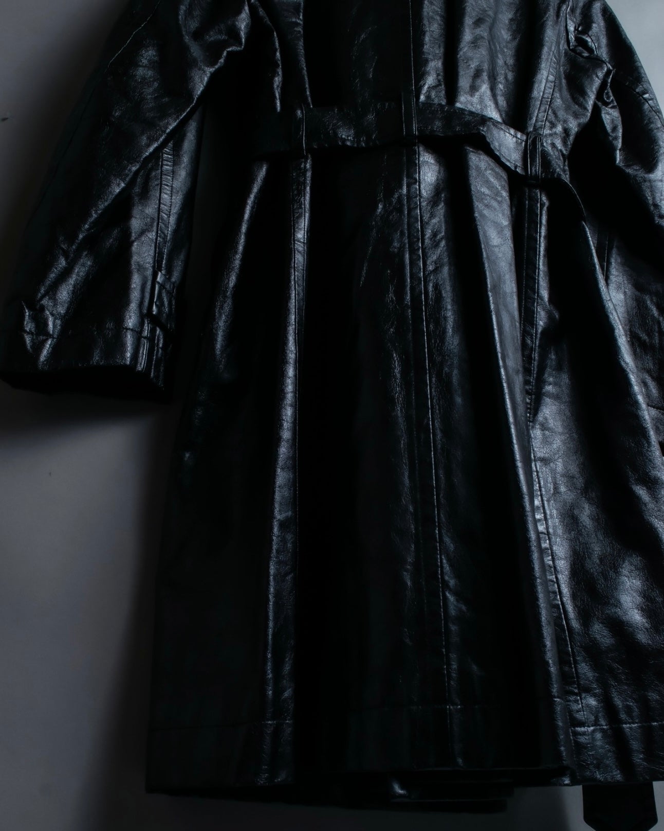 "tricot Comme des Garçons" Archive leather trench coat