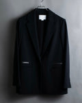 "Alexander wang"Leather piping tailored jacket with back fastening design