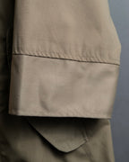 "SEEALL" patchwork designed maxi trench coat