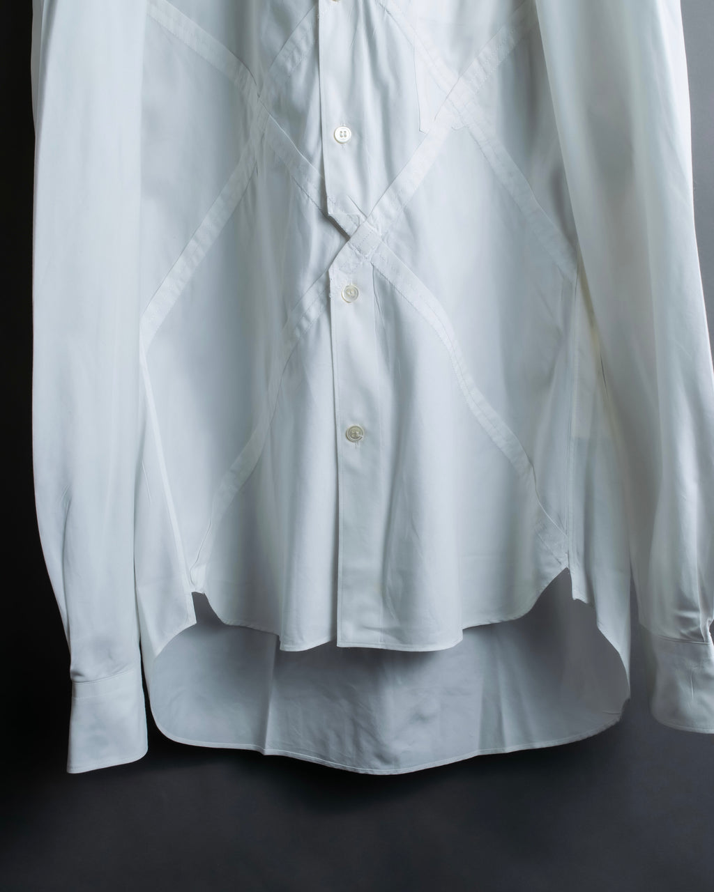 “Comme des Garçons Homme Plus Ever Green” special diagonal cut designed shirt
