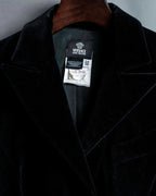"VERSACE JEANS COUTURE" Velour peak lapel tailored jacket