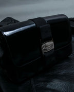 "Salvatore Ferragamo" enamel shoulder bag