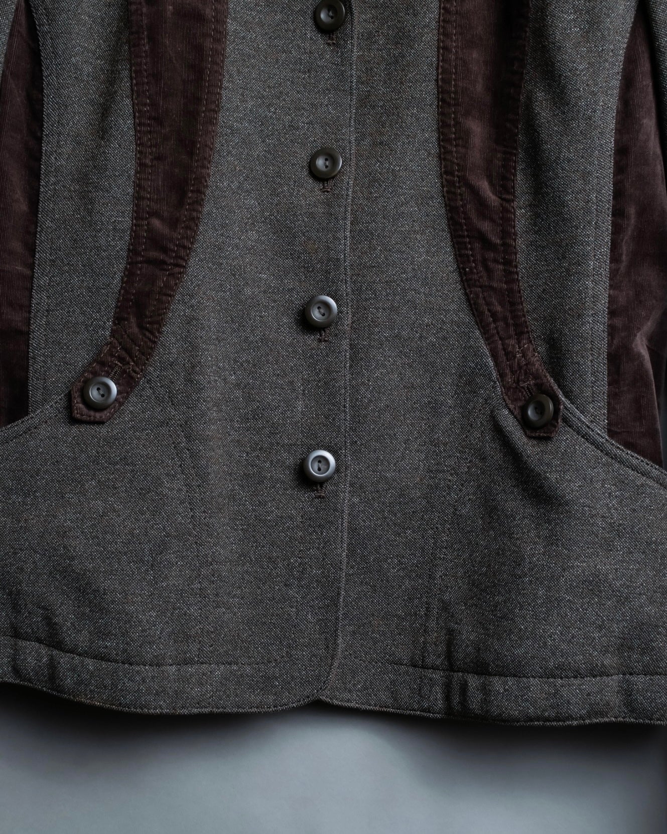 "KANSAI BIS" tailored corduroy combination jacket