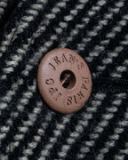 "Jean-Paul GAULTIER" bias striped wool napoleon coat