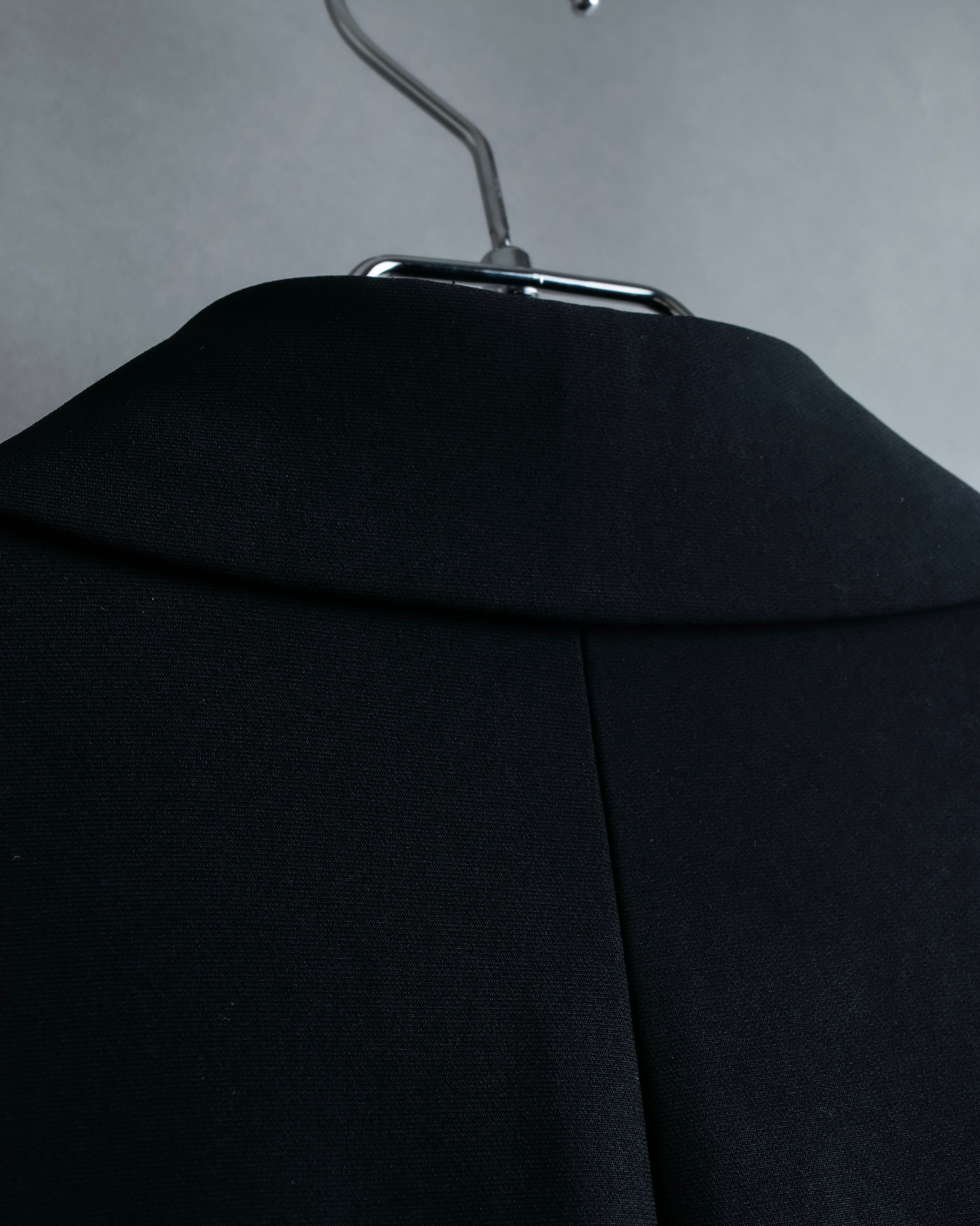 "Alexander wang"Leather piping tailored jacket with back fastening design