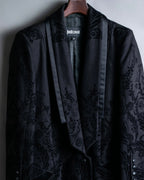 "Just Cavalli" Botanical tattooed wool coat