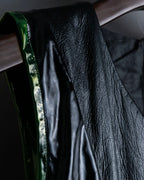 "UNDERCOVER" leather pvc combination dress