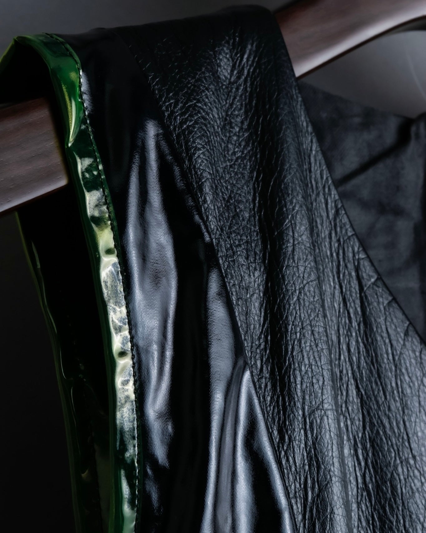 "UNDERCOVER" leather pvc combination dress