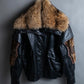 Vintage racoonfur leather blouson