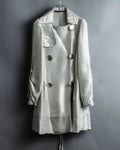"Maurizio Pecoraro" gather sleeves glossy silver spring coat