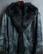 Vintage Rabbit & Fox Real Fur Coat