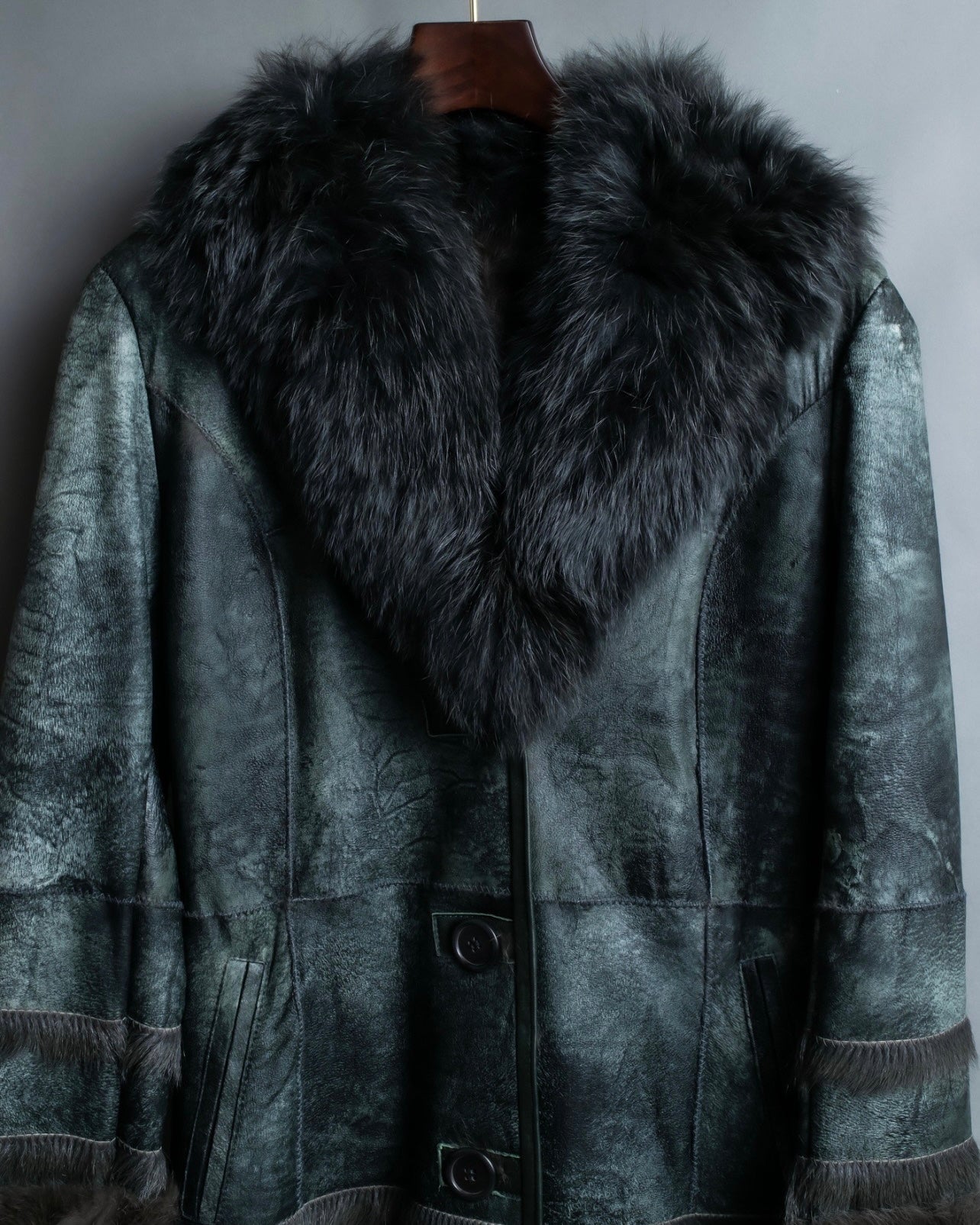 Vintage Rabbit & Fox Real Fur Coat