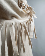 "MM6" Arm fringe design knit dress