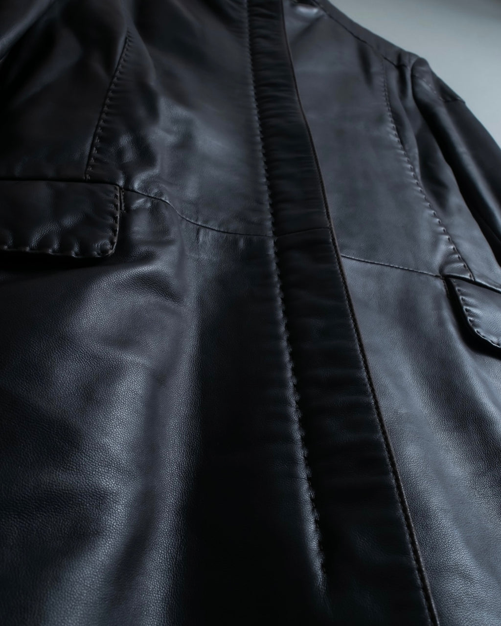 "Emporio Armani" leather stitch special design jacket
