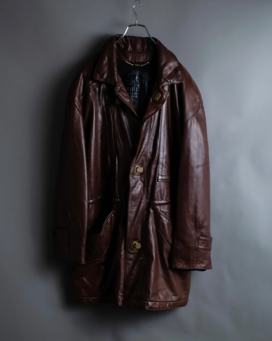 Vintage super oversized leather coat