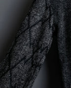 "VERSUS" Mohair blend lana wool high neck design knit