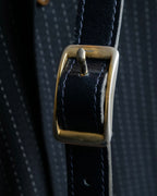 ”Yves Saint Laurent”  python leather attached square shoulder bag
