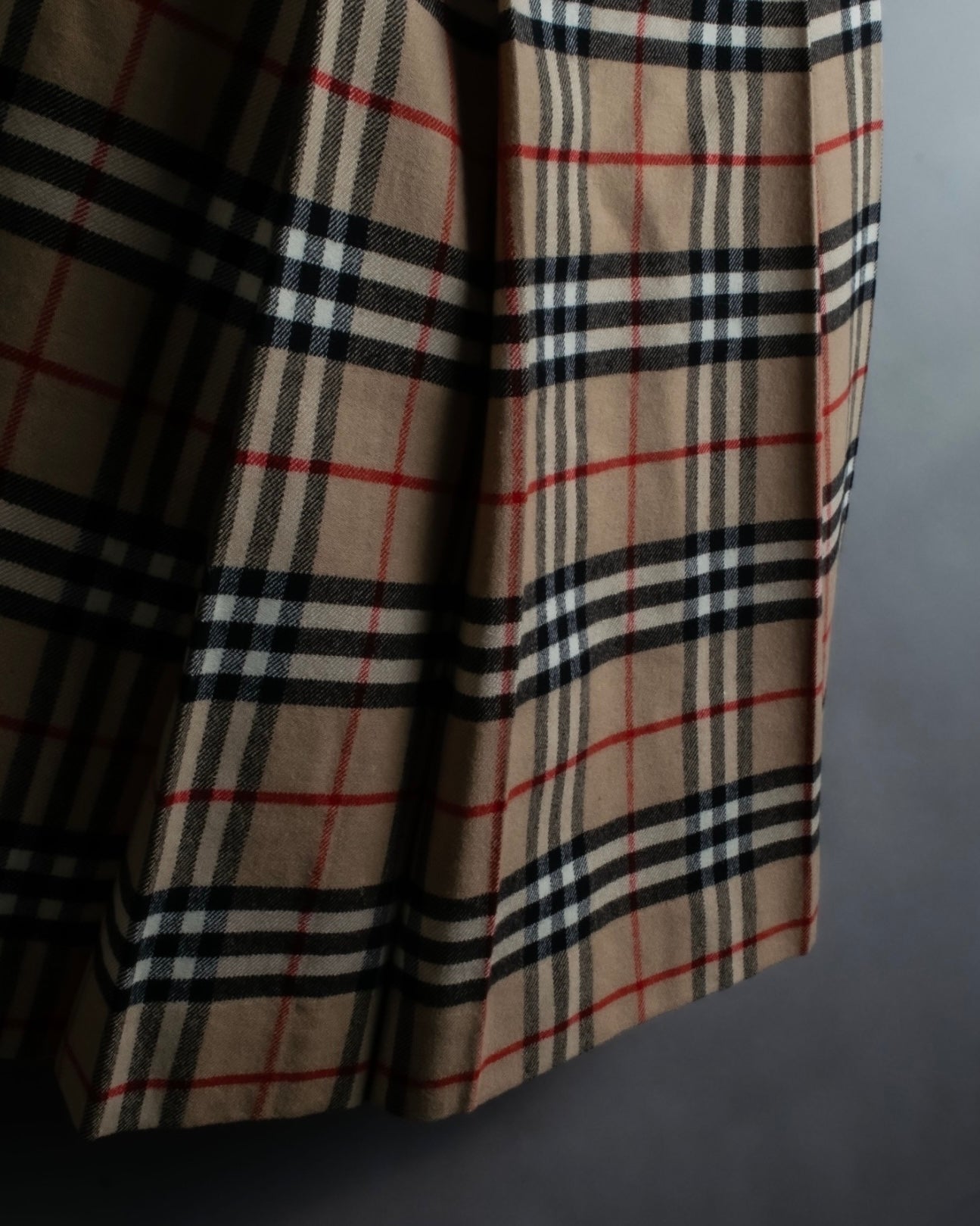 "Burberry's (70-80's)" Nova check side zip pleated skirt