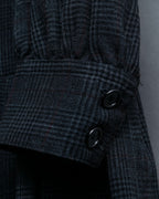 “Burberry Black Label” Trench coat designed long check shirts