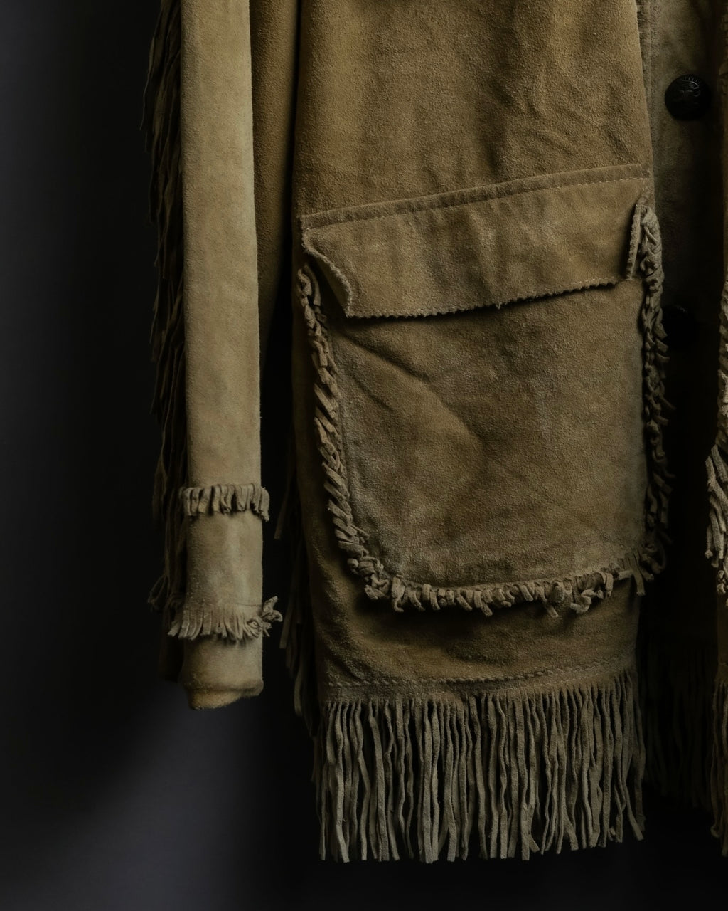 Vintage suede fringe jacket
