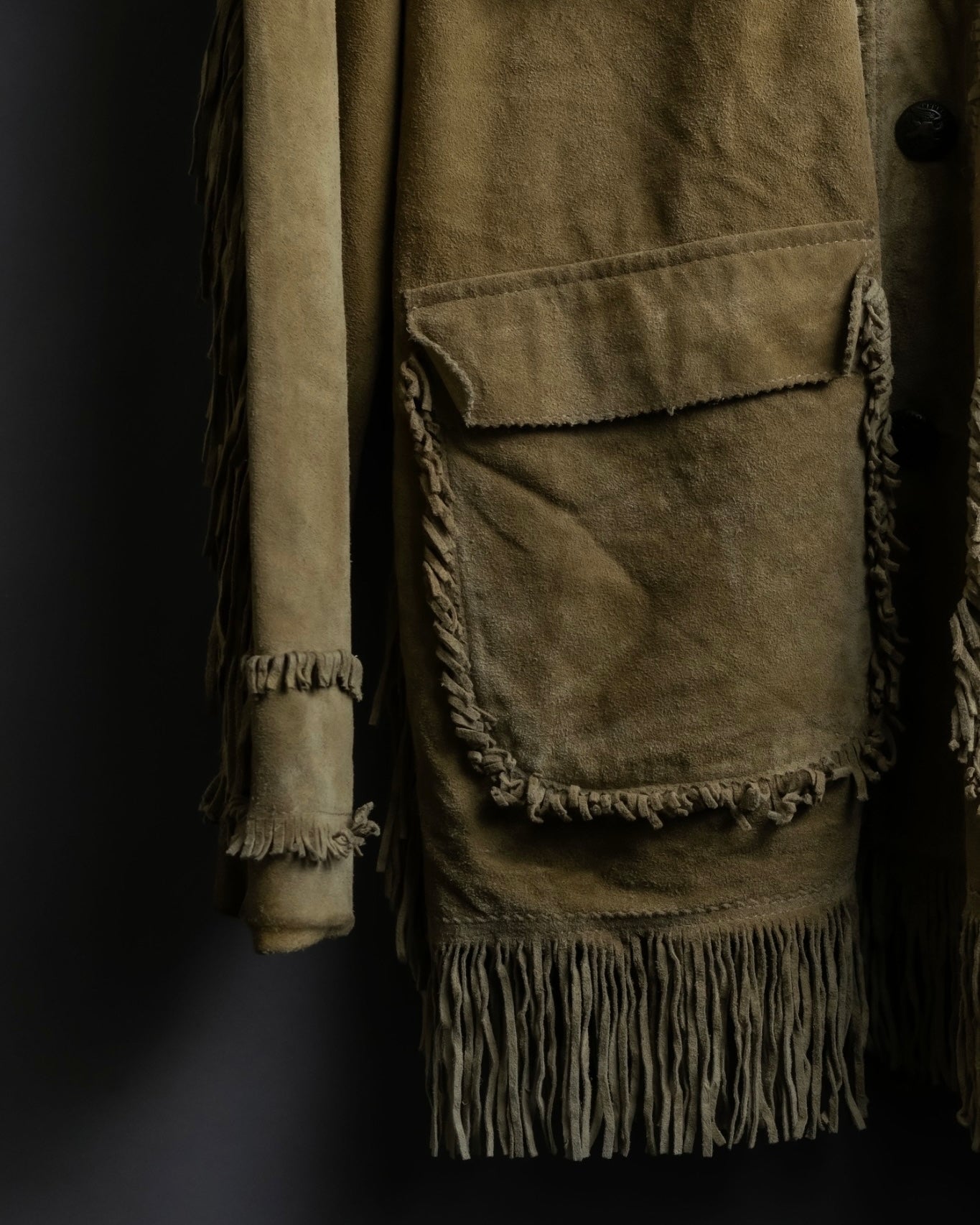 Vintage suede fringe jacket