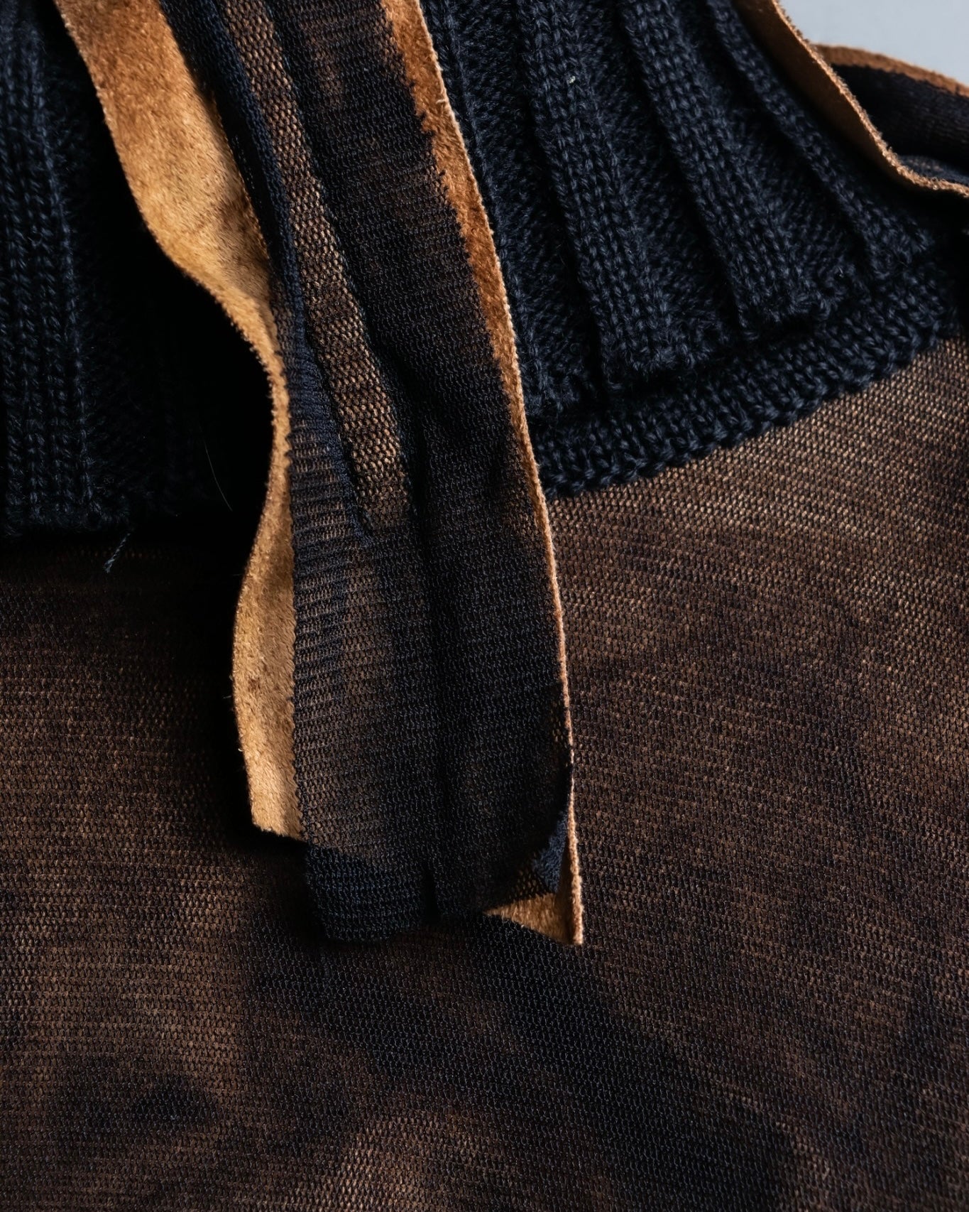 90's Italian sheer layered gathered knit