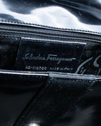 "Salvatore Ferragamo" enamel shoulder bag
