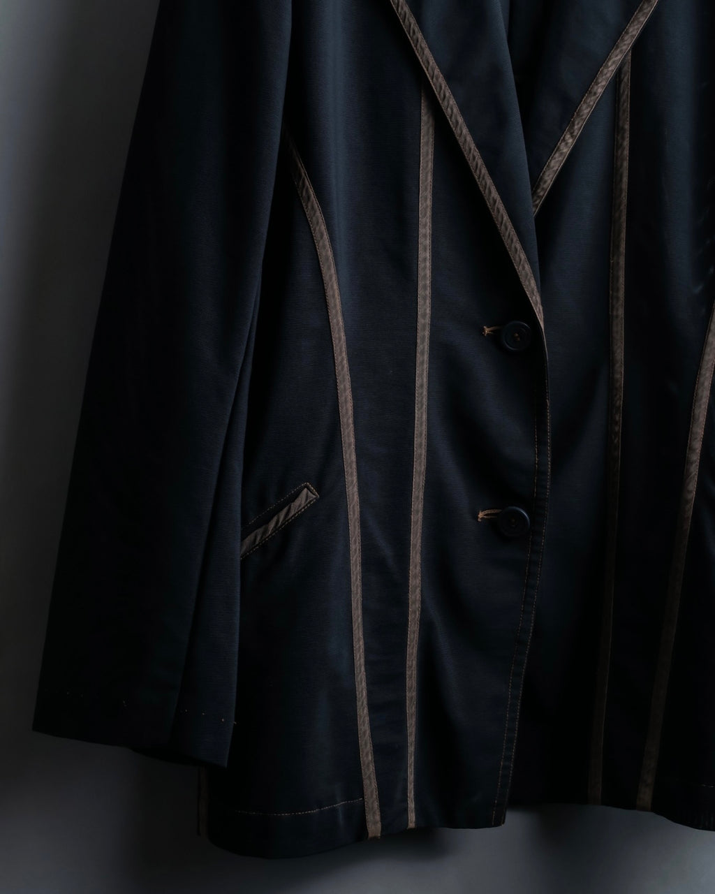 "ISSEY MIYAKE" Beautiful line sheer tailored jacket