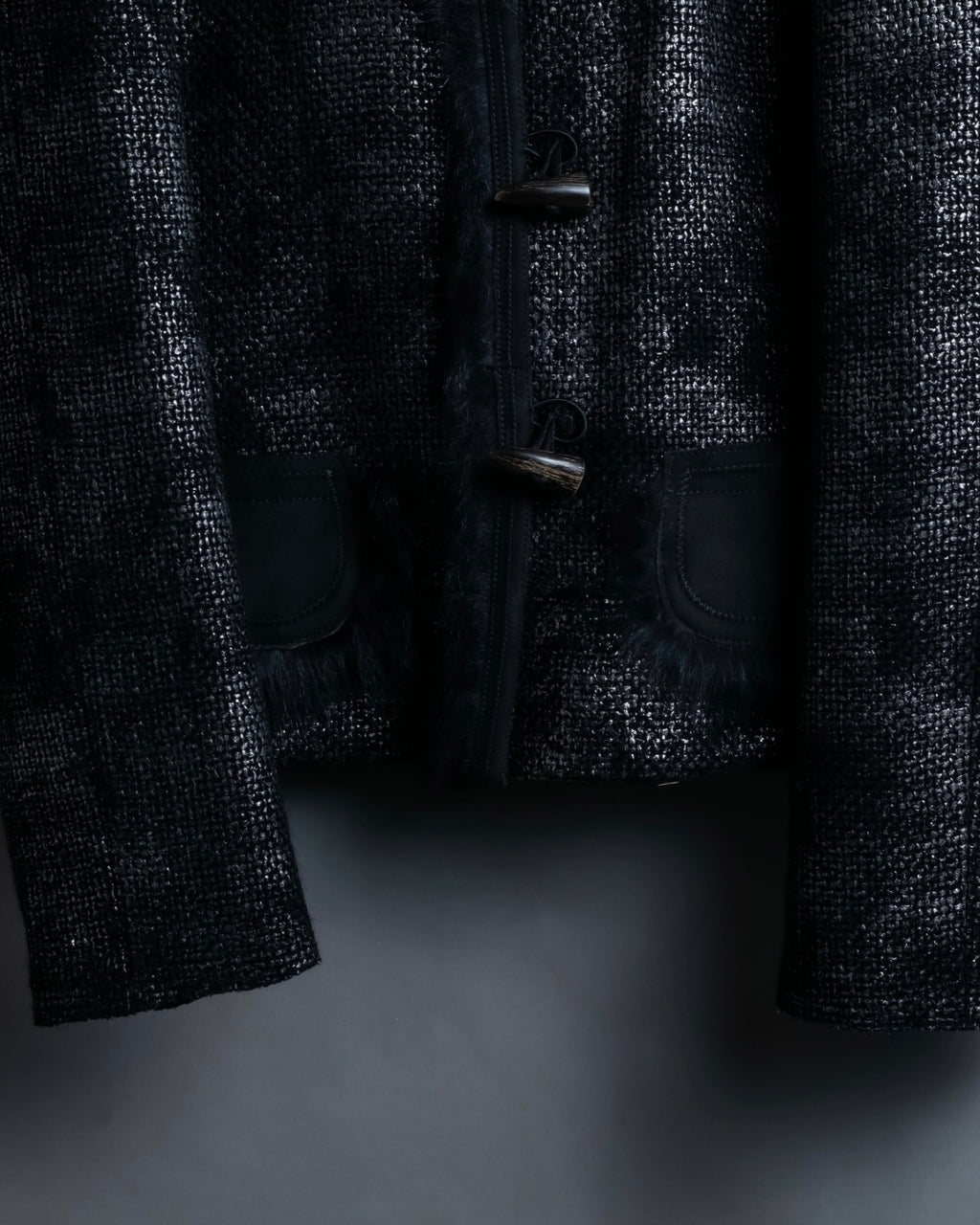 "PRADA" sheep fur wool duffel jacket