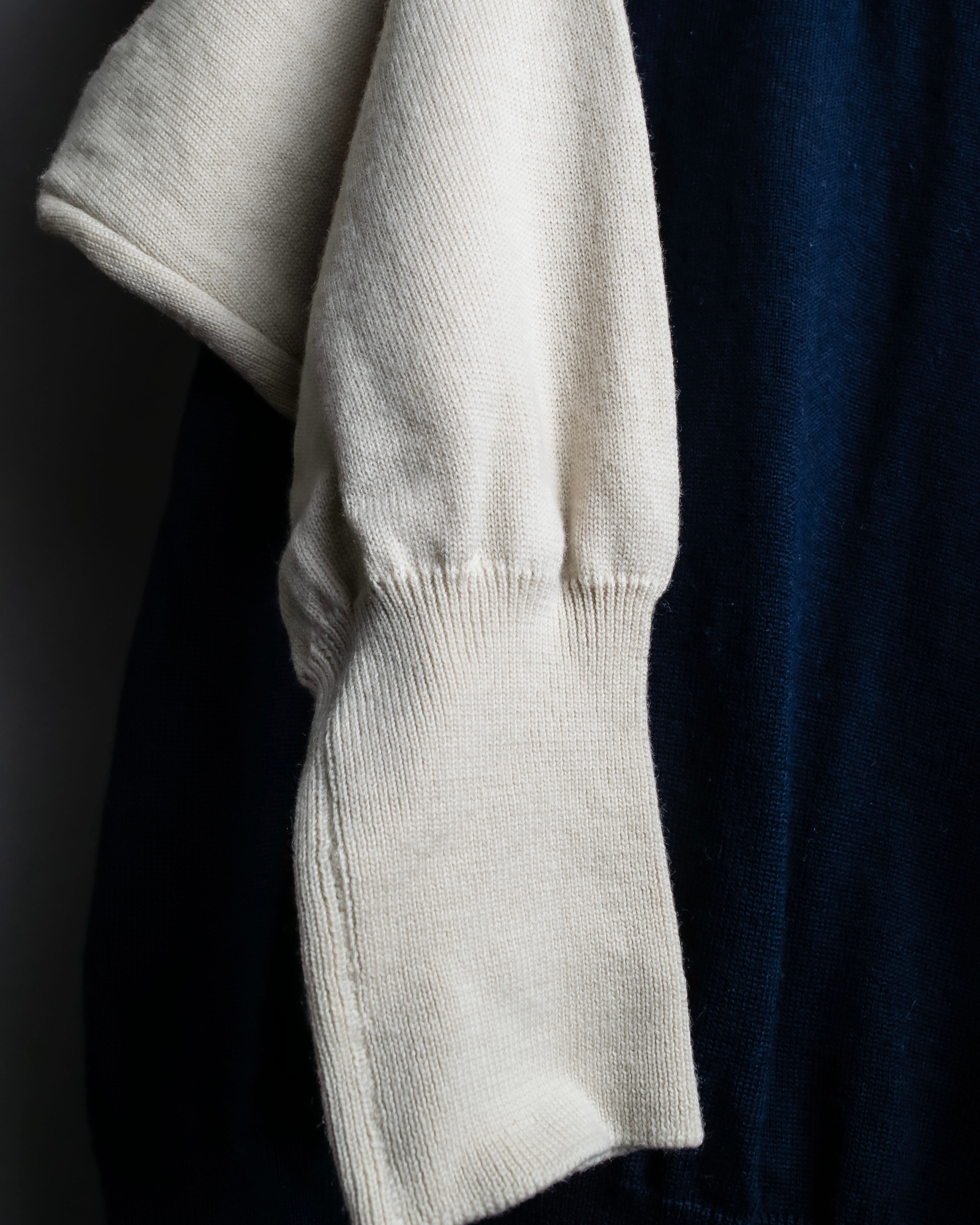 “Christian Dior” CD designed bicolor knit polo