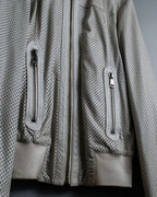 "Dolce & Gabbana" Leather mesh off-white blouson