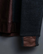 "DIONISO" Archive genuine leather combination knit