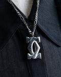 "Cartier" 925 silver logo motif necklace