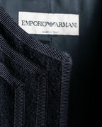 "EMPORIO ARMANI" Three-line short fly front jacket