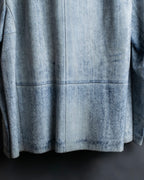 "CRISTIANO di THIENE"Crack design white leather jacket