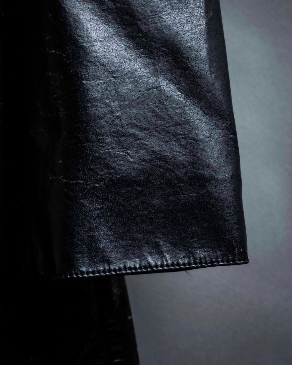 "STEFANO MORTARI" Archive leather crack design jacket