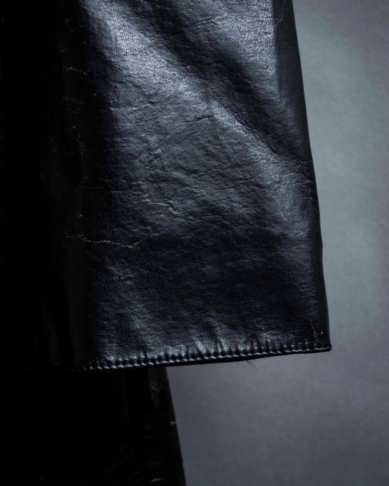 "STEFANO MORTARI" Archive leather crack design jacket
