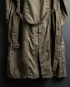 "SEEALL" patchwork designed maxi trench coat