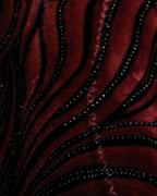 Wave Pattern Velor Stand Collar Shirt Jacket