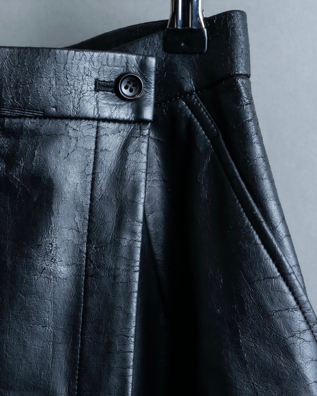 "Tricot Comme des Garçons" leather wrap skirt