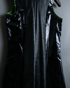 "UNDERCOVER" leather pvc combination dress