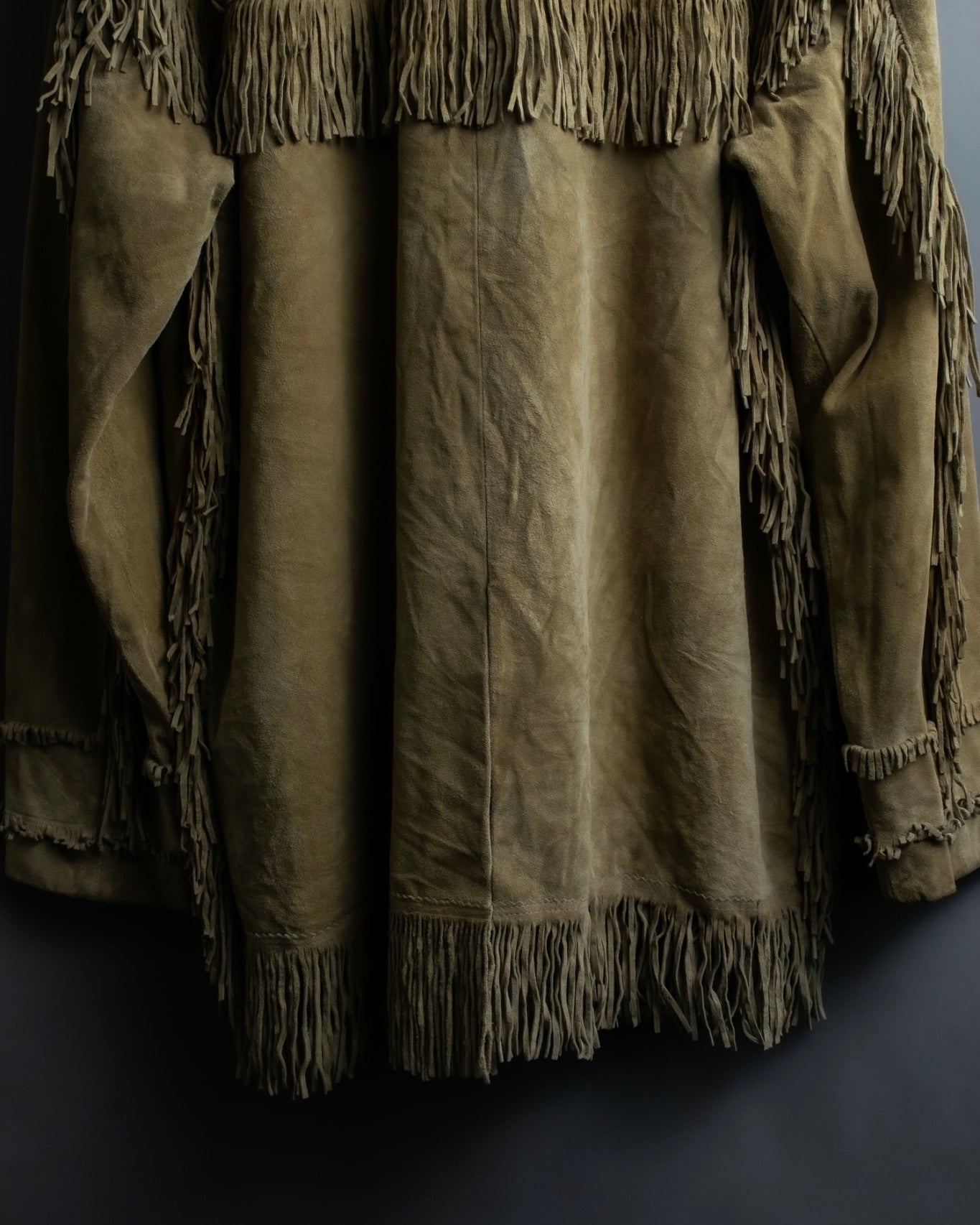 Vintage suede fringe jacket
